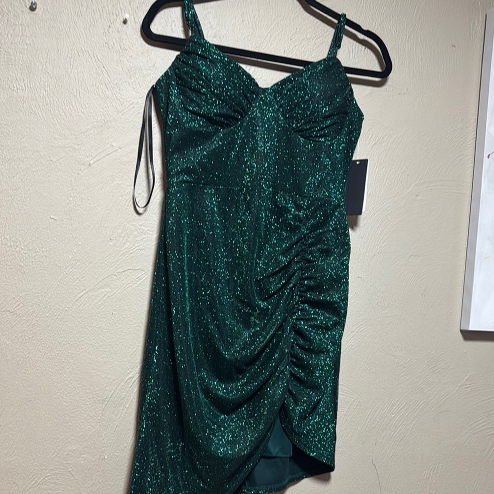 Elegant Green Glitter Dress